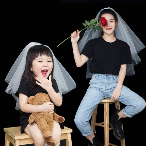 【好看划算】亲子拍照头纱