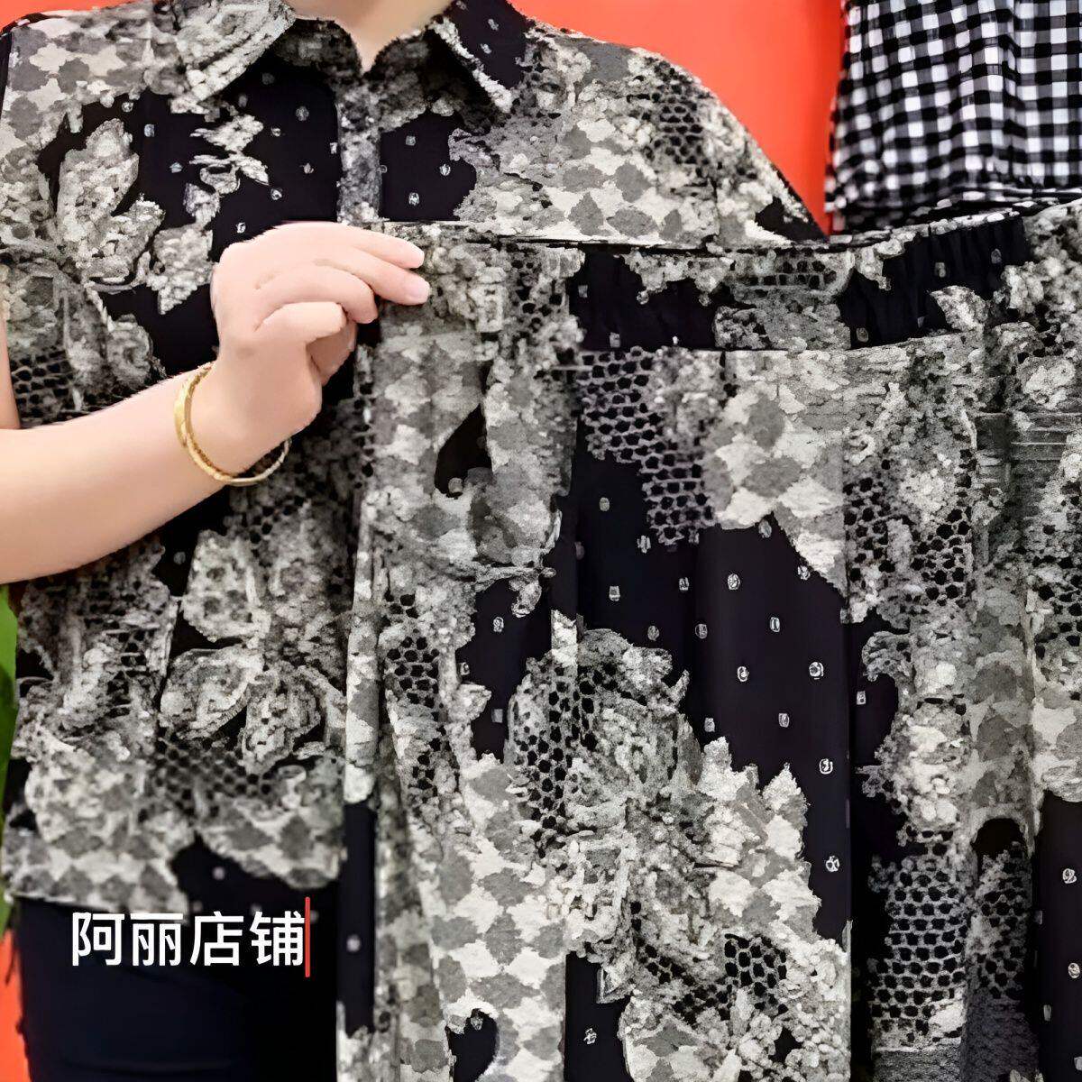 2026爆款二件套薄款宽松夏季时尚套装短袖洋派妈妈精致休闲两件式