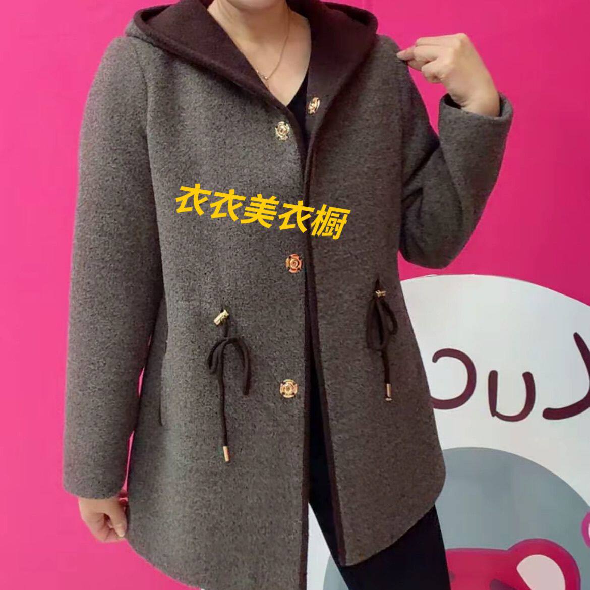 中年女装秋冬装新款连帽
