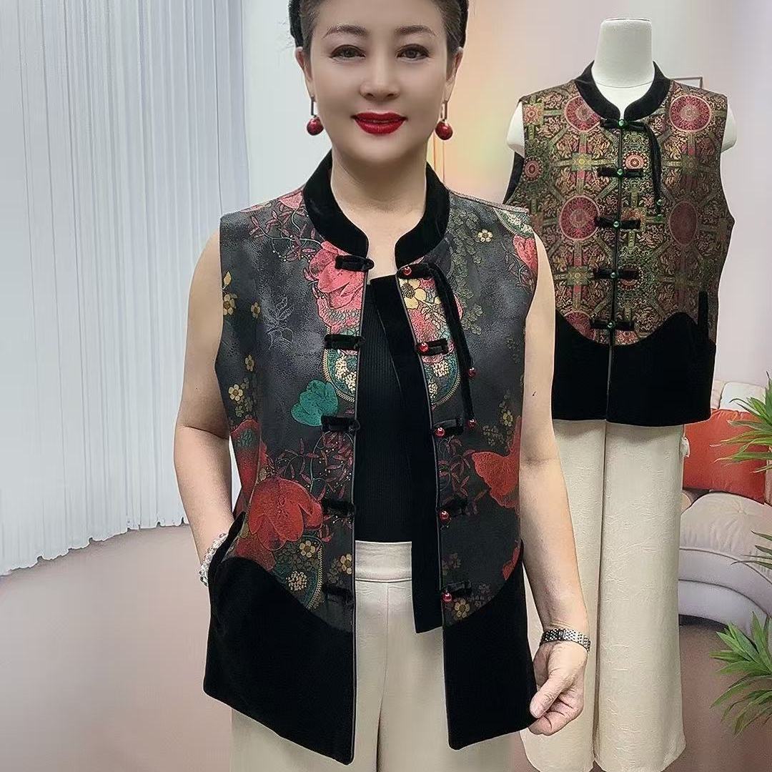 国风马甲女款中老年女装