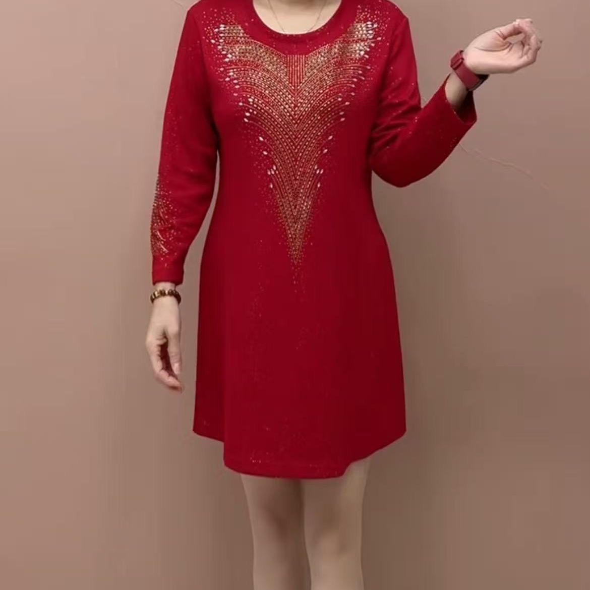 2025时尚新款圆领洋气长