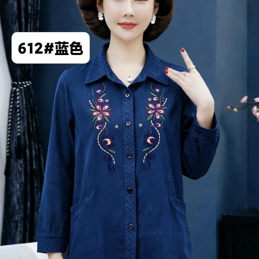 时尚新款妈妈衬衫长袖外