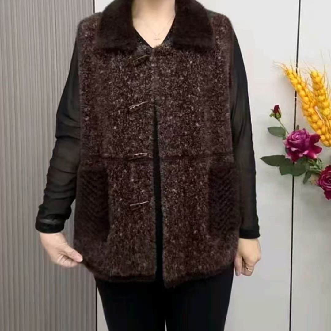 秋冬新款妈妈洋气马甲水