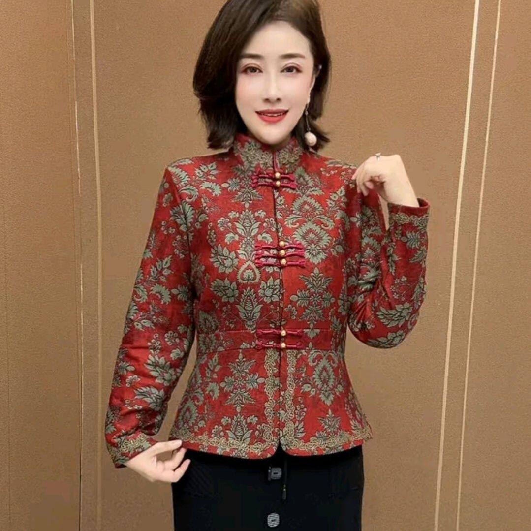 秋冬中式新款加绒旗袍复