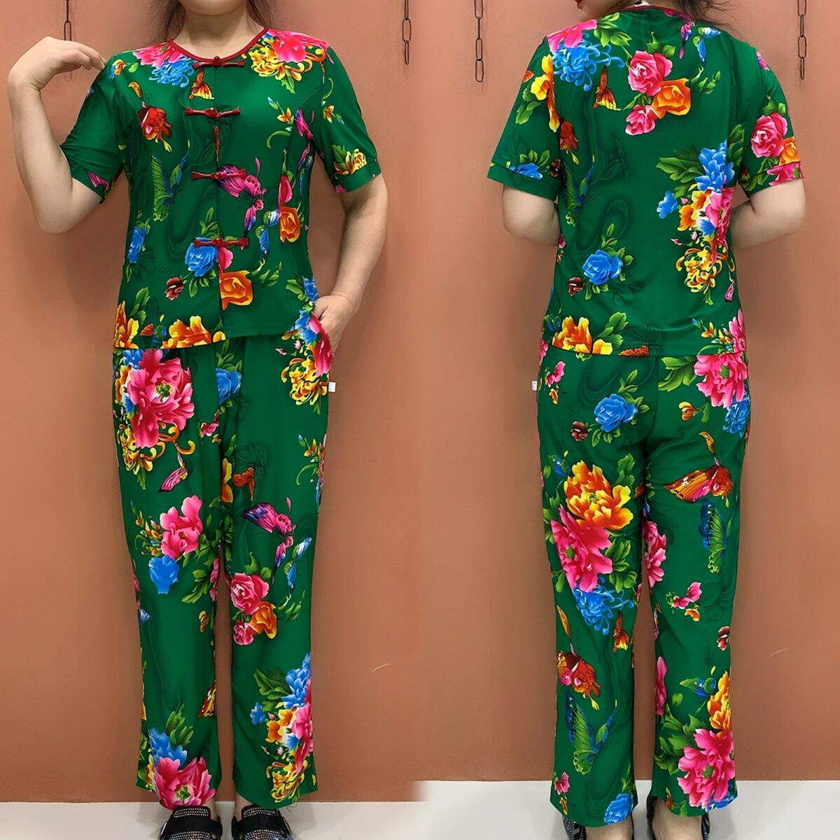 秧歌服夏季东北大花裤套