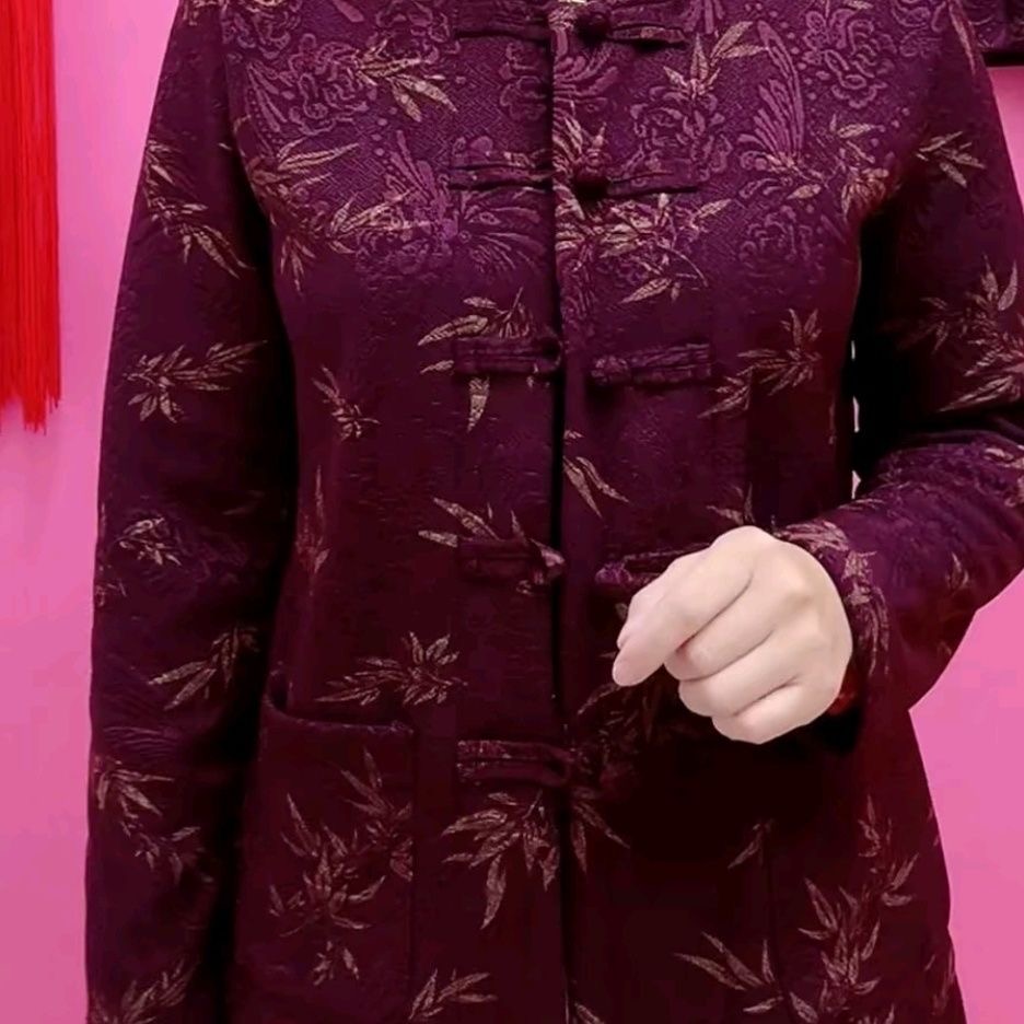 新中式风竹叶花女中老年