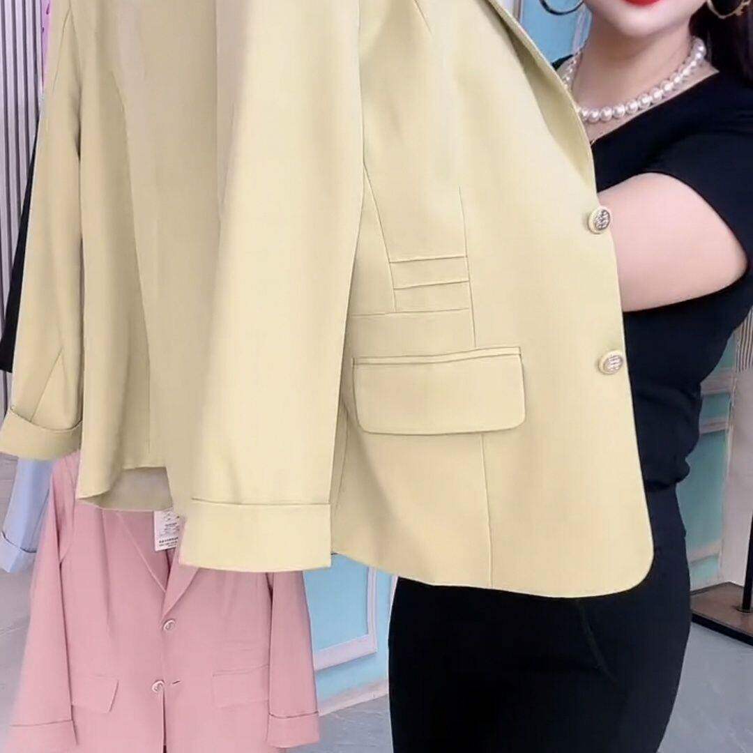 九分袖西装外套女士春夏2026新款小个子短款气质薄款开春西服上衣