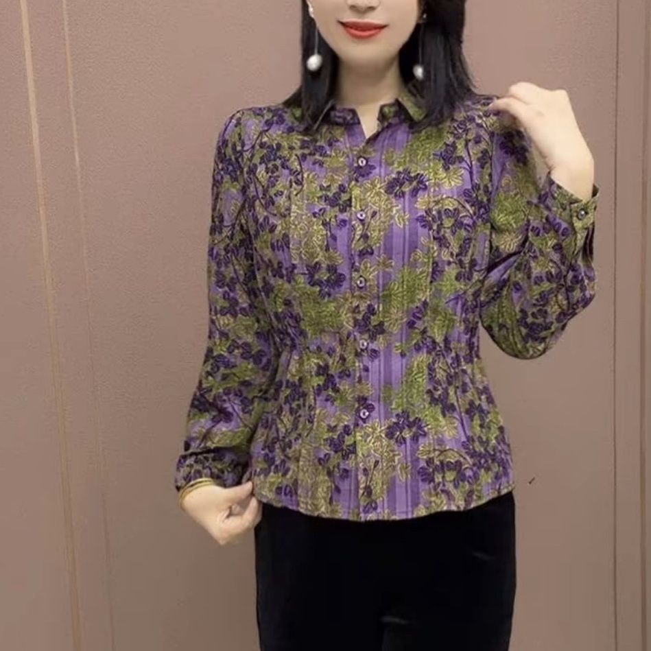 宽松短款印花衬衫2026时