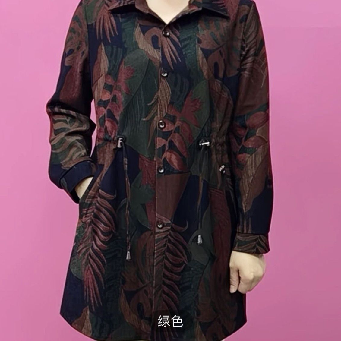 高档女春秋装风衣宽松胖