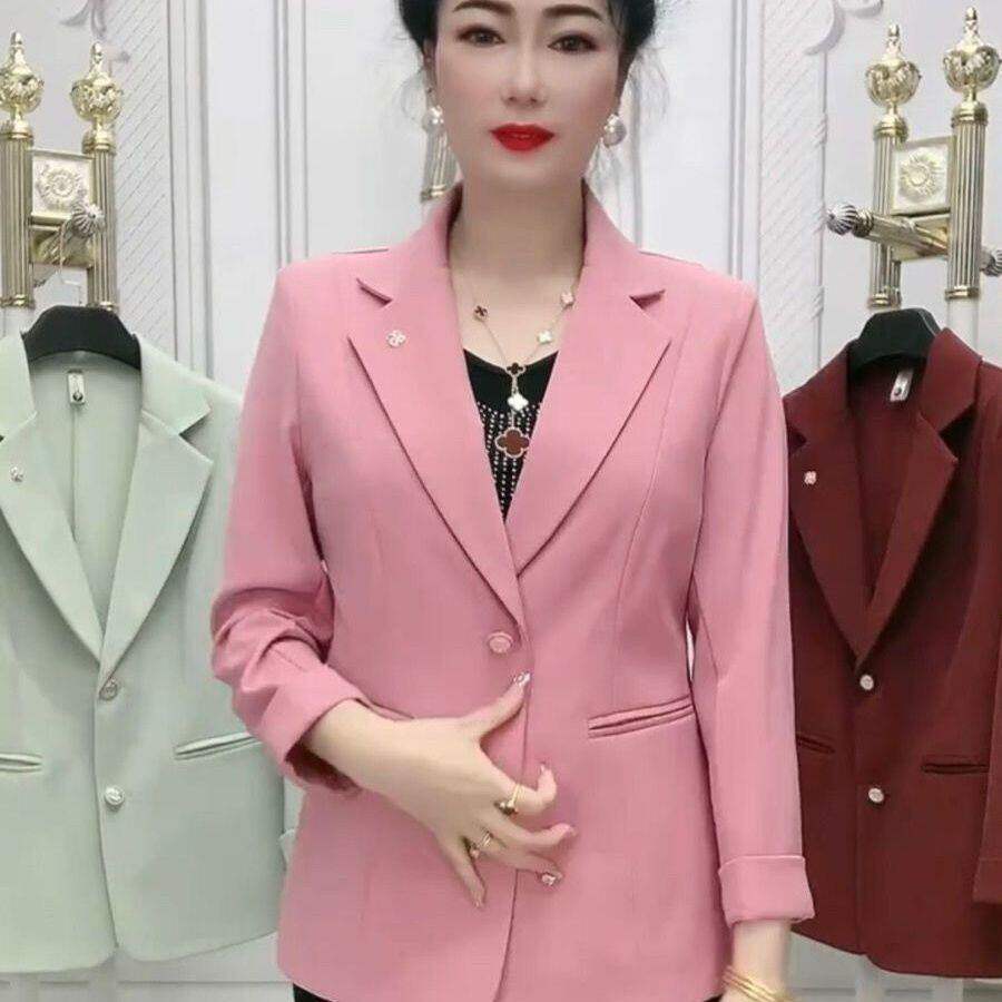 九分袖西装外套女士春夏2026新款小个子短款气质薄款开春西服上衣