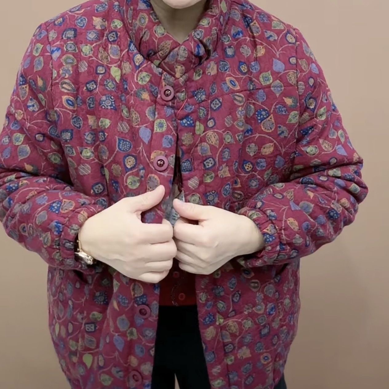 妈妈装秋冬装加绒加厚中