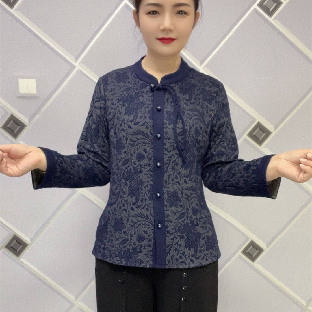 中老年妈妈装国风立领26