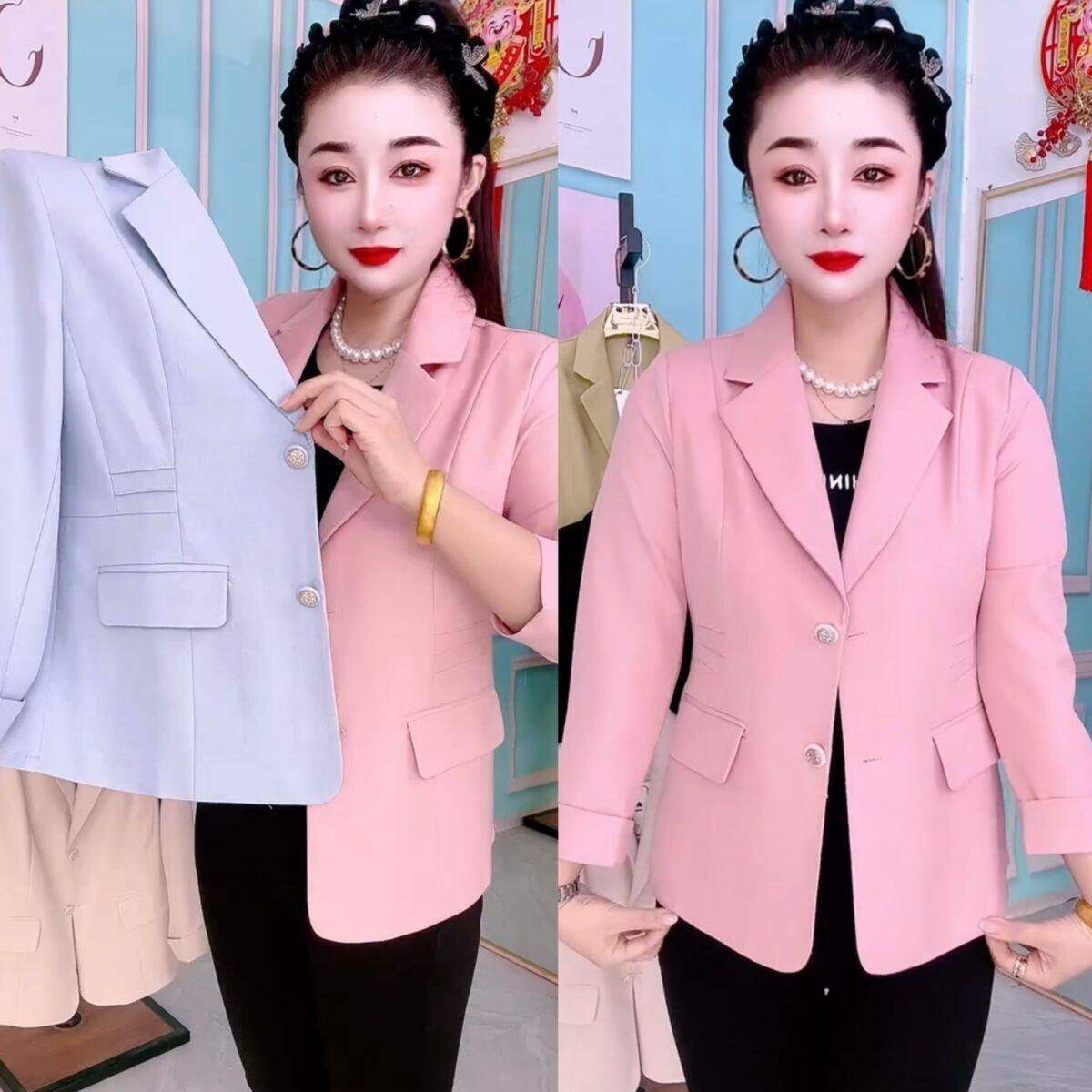 西装新款春秋气质薄款2026女士时尚西服妈妈外套显瘦洋气上衣潮流