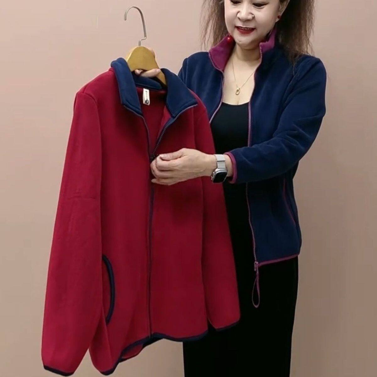 秋季新款保暖妈妈外套大