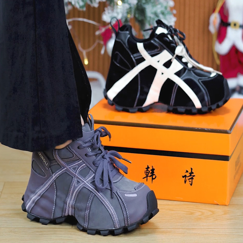 吸模防滑厚底老爹鞋女