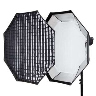 95cm八角形网格柔光罩影视灯箱补光灯罩宝荣卡口蜂窝格栅柔光灯箱