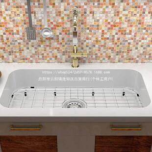 304不锈钢长形沥水平网石英水槽底网格美式厨房水槽格栅sink gird