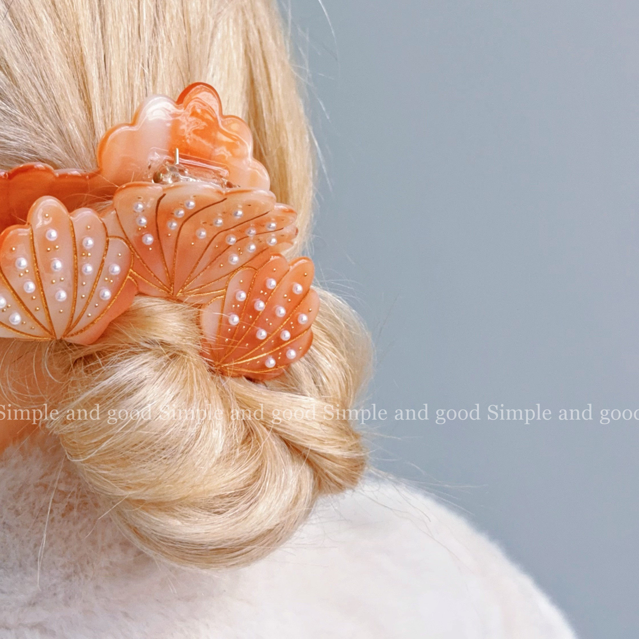 小众设计感轻奢高级感贝壳鲨鱼夹后脑勺可爱醋酸抓夹马尾发夹发卡