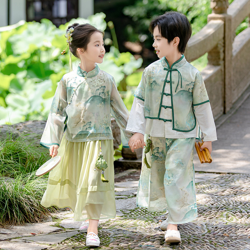 男女童汉服2025新款中国风两件套