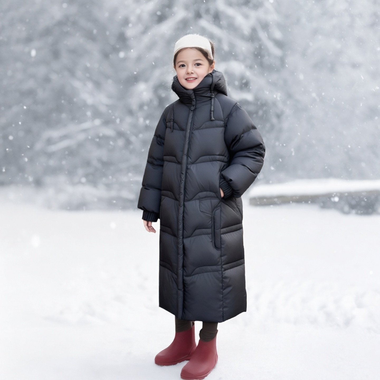 女童长款极寒羽绒服2025冬季新款