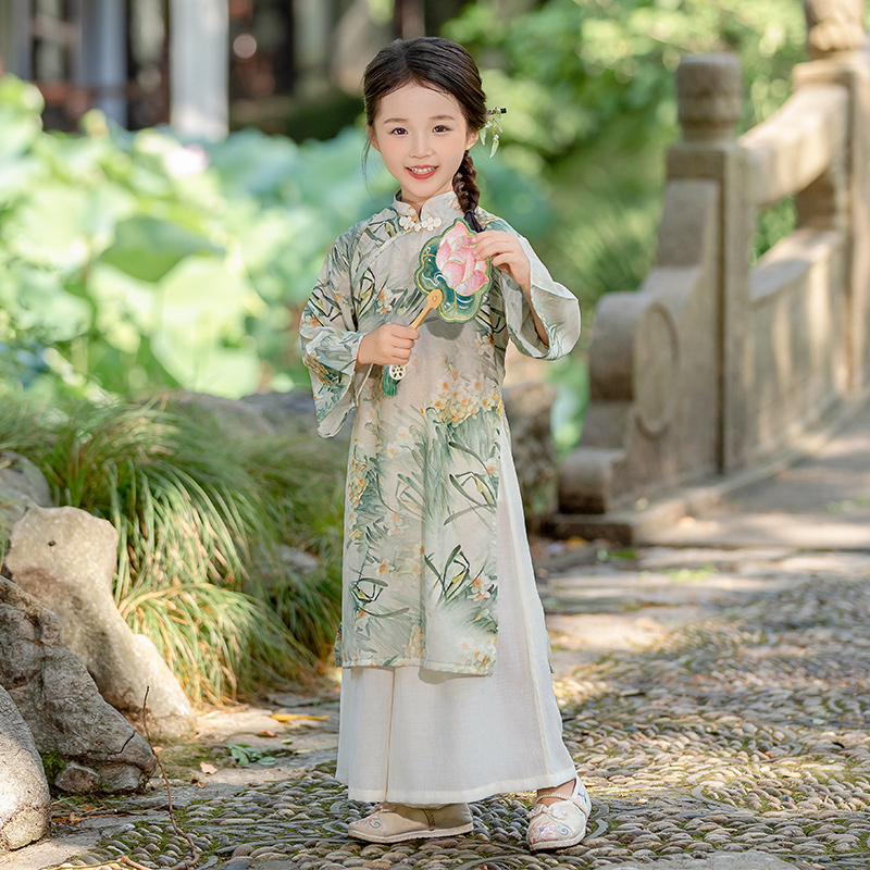 旗袍裙女童汉服连衣裙春2025新款