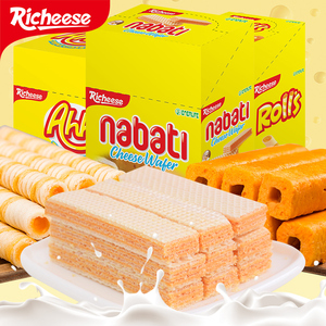 12.9元包邮  印尼进口richeese丽芝士nabati奶酪威化饼干500g