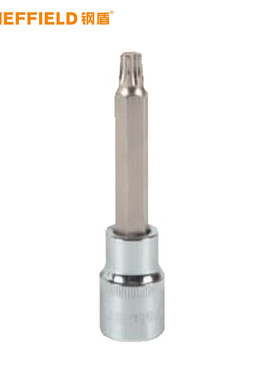 钢盾(SHEFFIELD)S015220 12.5mm系列100mm长花型旋具套筒T20