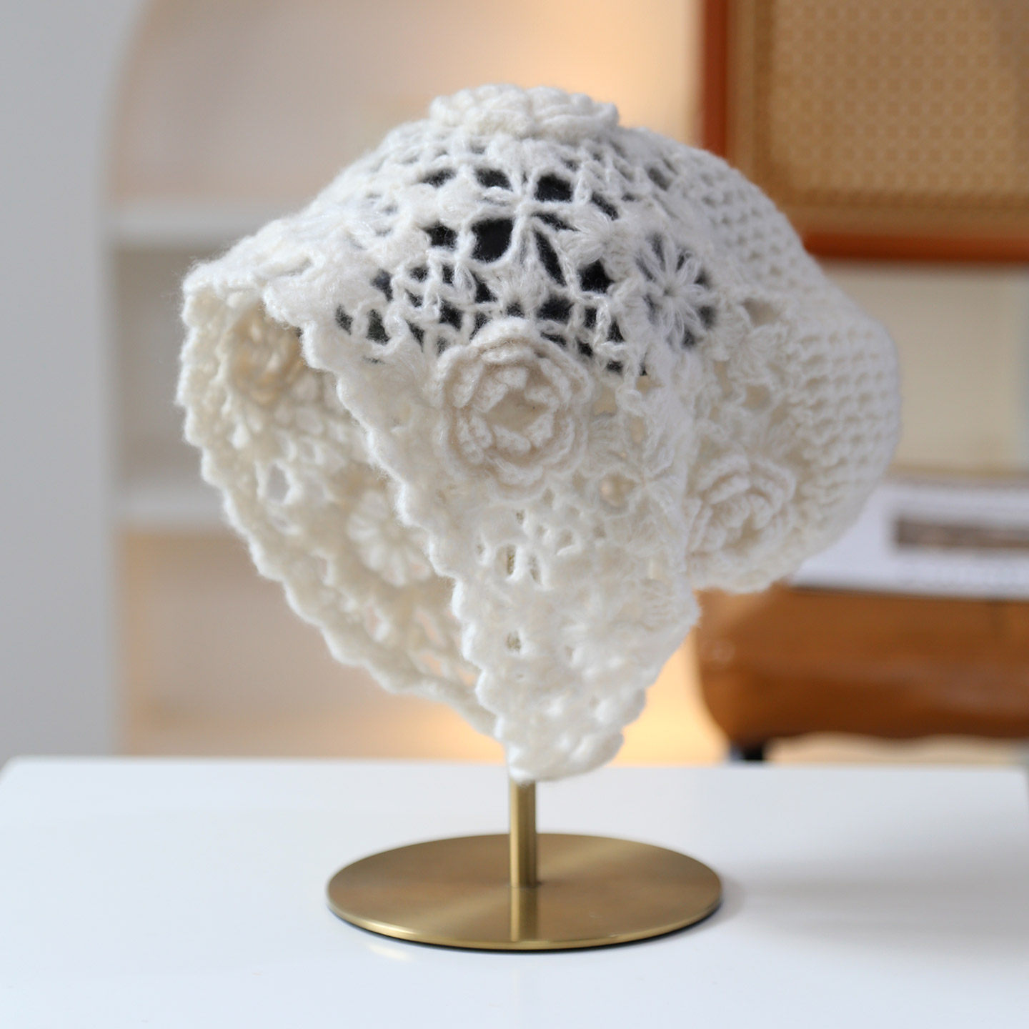 法式优雅气质文艺羊绒针织帽