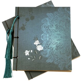 k诗歌线装本学生诗集记事本单本装古风空白O古软面抄笔记本复页抄