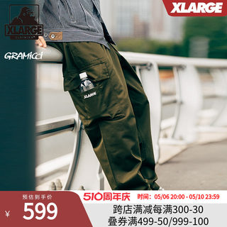 XLARGE × GRAMICCI联名款 山系休闲风宽松直筒工装长裤子