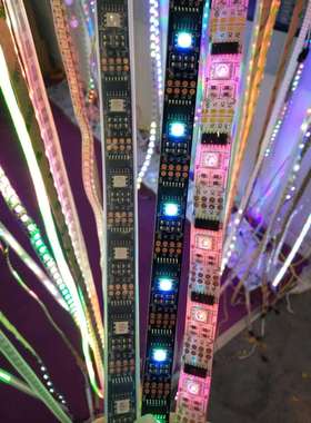 ws2801像素灯条LED灯带32灯5V质保两年高亮不防水-