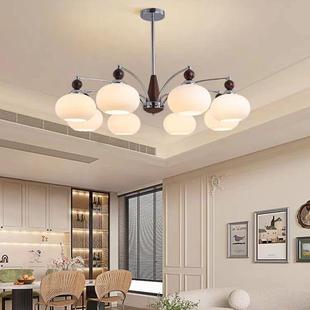 主客厅吊灯北欧餐厅书房卧室中古魔豆灯美式简约现代实木灯具