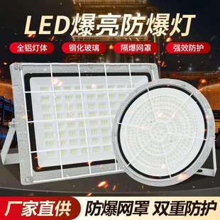 亚明工业防爆灯LED仓库厂房加油站灯50W带网罩隔爆型免维护照明灯