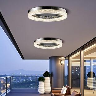 阳台灯现代简约圆形过道走廊灯意式极简入户门厅玄关衣帽间吸顶灯