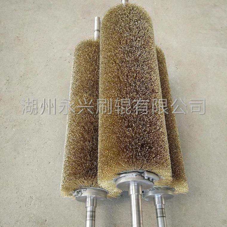 不锈钢钢丝刷辊 缠绕式木地板拉丝刷辊 工业抛光除锈毛刷辊
