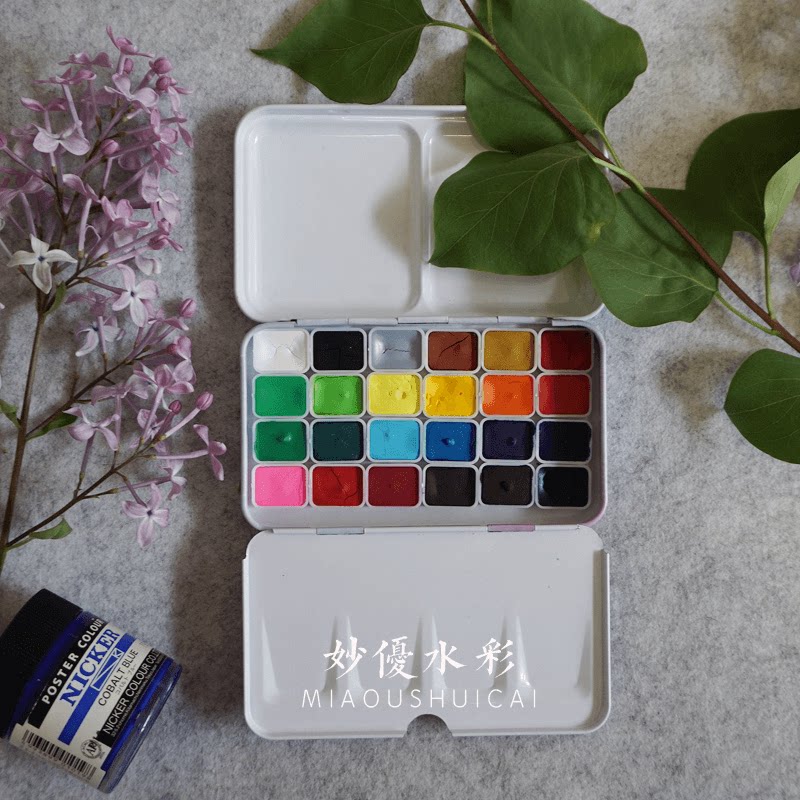 日本宫崎骏广告画水粉nicker不透明水彩霓嘉吉卜力动画水彩分装