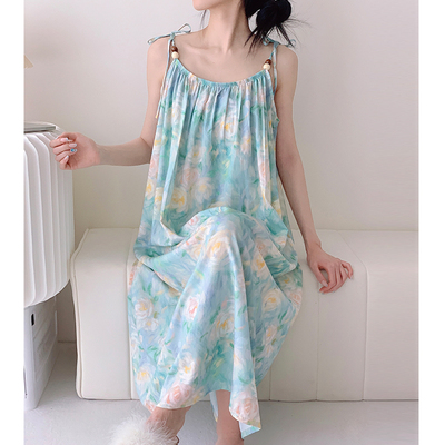 甜美吊带长裙睡裙女款