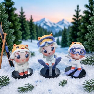 中国冰雪 冰娃雪娃盲盒202冬奥会周边吉祥物滑雪潮玩手办新年礼物