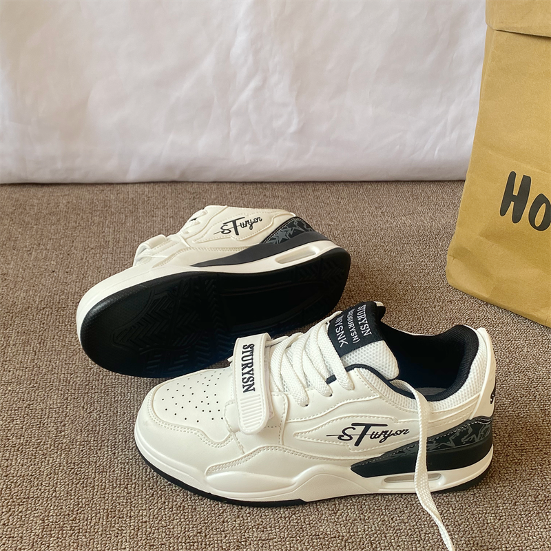 港风情侣气垫板鞋男ins潮2026春季新款小白鞋百搭休闲运动鞋子,流行男鞋,休闲板鞋,淘宝优惠券,粉丝福利购,淘宝优惠卷