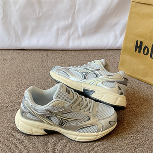 网面透气厚底情侣缓震跑步鞋 港风复古老爹鞋 新款 2025冬季 男女同款