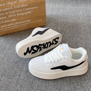 男女同款 休闲板鞋 2026春季 小众百搭运动小白鞋 新款 原创厚底德训鞋