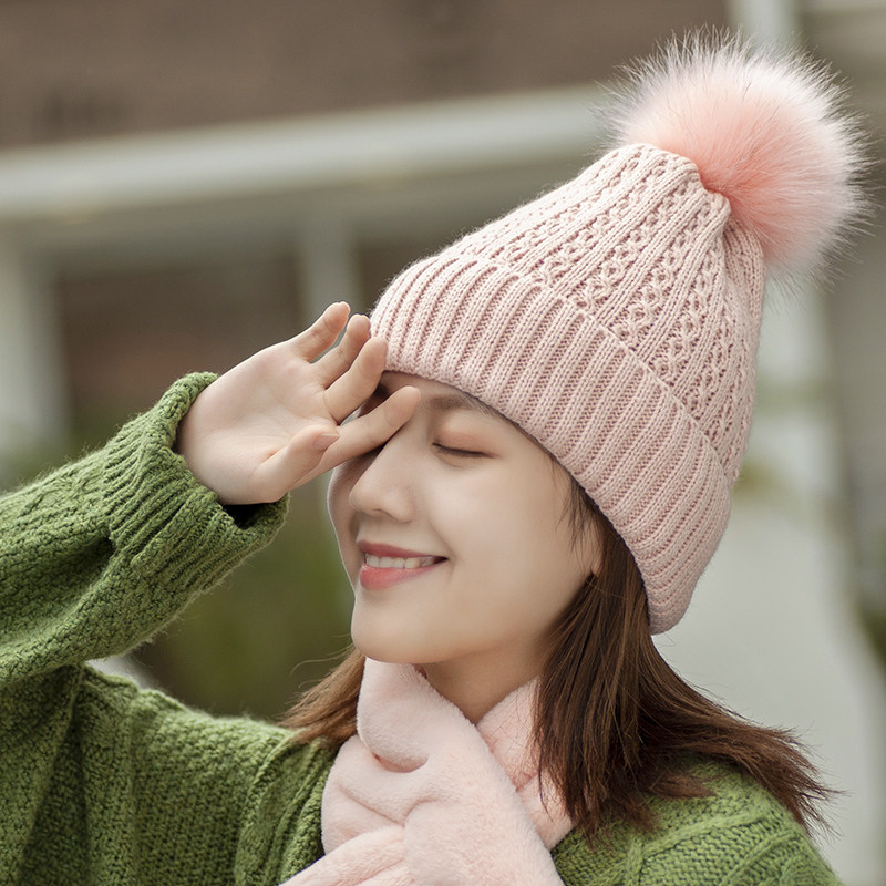 Hat Autumn and winter thickening Korean Edition lovely Ride a bike Plush keep warm fashion Versatile winter knitting Wool capin the Accessories/Leather belt/Hat/Muffler , Hat  category - from Buy2taobao.com to provide professional Taobao agent buy service