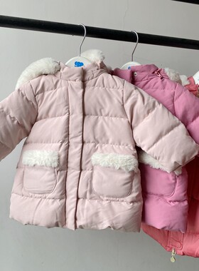 微瑕丽婴房女宝加厚羽绒服0-1岁
