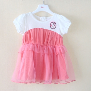 史努比专柜正品 连衣裙 夏新款 短袖 公主裙50857 女童韩版 超值清仓