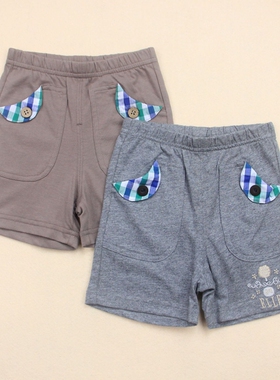 断码清仓 夏新款ELLE专柜正品童装 男童英伦风全棉针织短裤50245