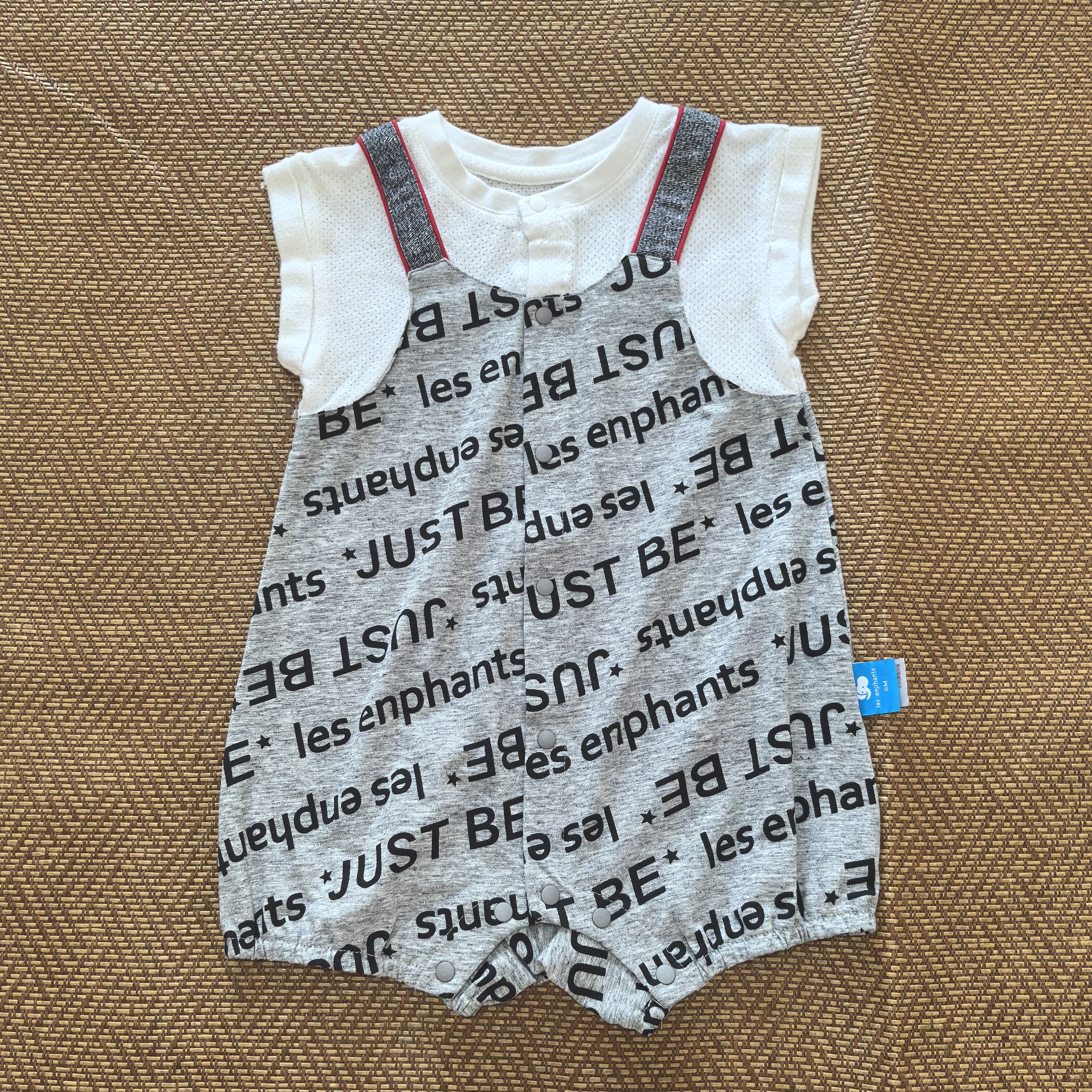 孤品清仓丽婴房专柜正品 夏薄款短袖连身装连体哈衣游戏装66