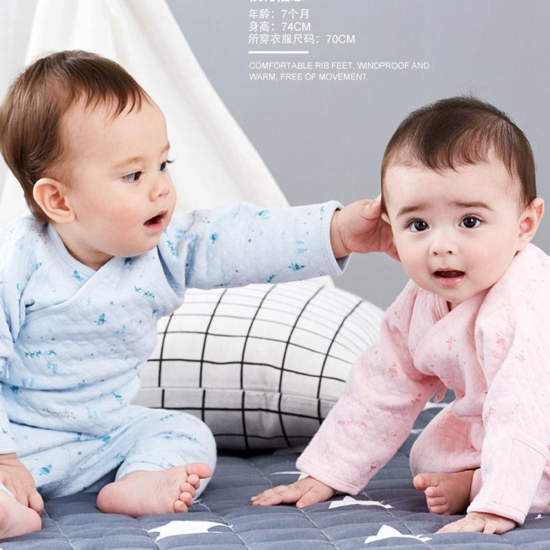 丽婴房专柜正品 新生婴儿系带和尚服开裆裤套装 纯棉/空气层多款