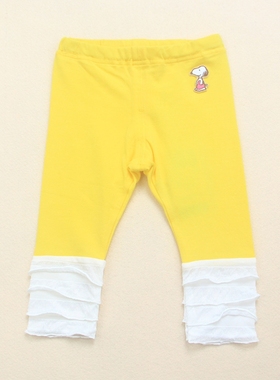 断码清仓 史努比专柜正品童装 女童韩版七分小脚打底裤50262