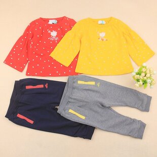 断码清仓 ELLE专柜正品童装 女童韩版时尚针织长袖套装51002