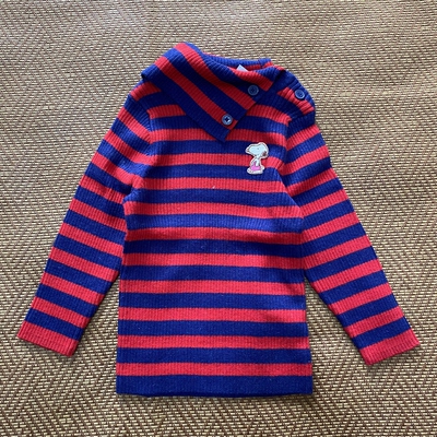 断码清仓 40955史努比男女童两用高领毛衣兔毛线衫 80，90码